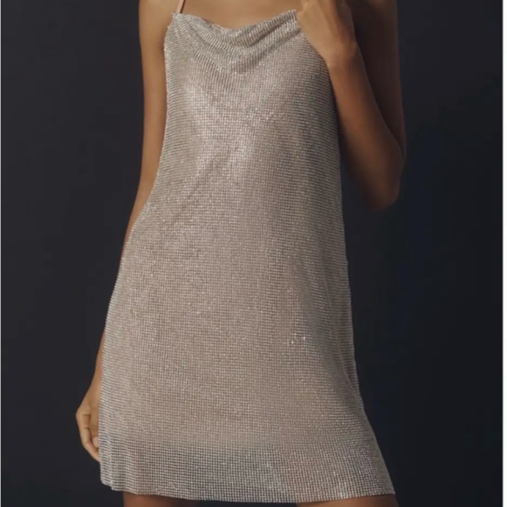 Silver Chain link dress Anthropologie